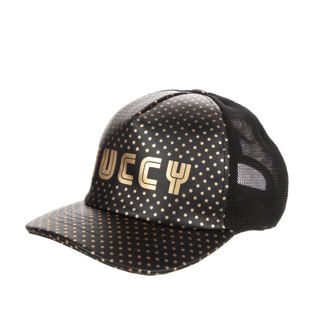 100% Authentic GUCCI Leather Black Ball Cap